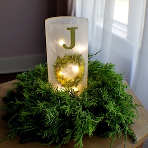Farmhouse Christmas Arrangement, Winter Centerpiece, Table Decor, Christmas Greenery Christmas Arrangement Juniper Cedar Ready to Ship