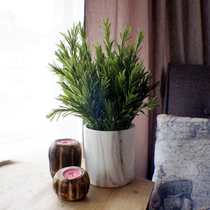 Rosemary Farmhouse Arrangement: Real Touch Greenery Centerpiece