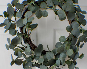 Eucalyptus Wreath, Green Wreath, Front Door Wreath, Greenery Wreath, Year Round Wreath, Spring Door Wreaths, Mothers Day, Farmhouse decor