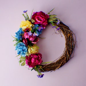Front Door Wreath, Summer Wreath, Spring Wreaths, Peonies Wreath, Year Round Wreath, Spring Door Wreaths, Mothers Day