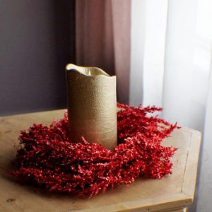 Farmhouse Christmas Arrangement, Winter Centerpiece, Table Decor, Christmas Greenery Christmas Arrangement Red Juniper Ready to Ship