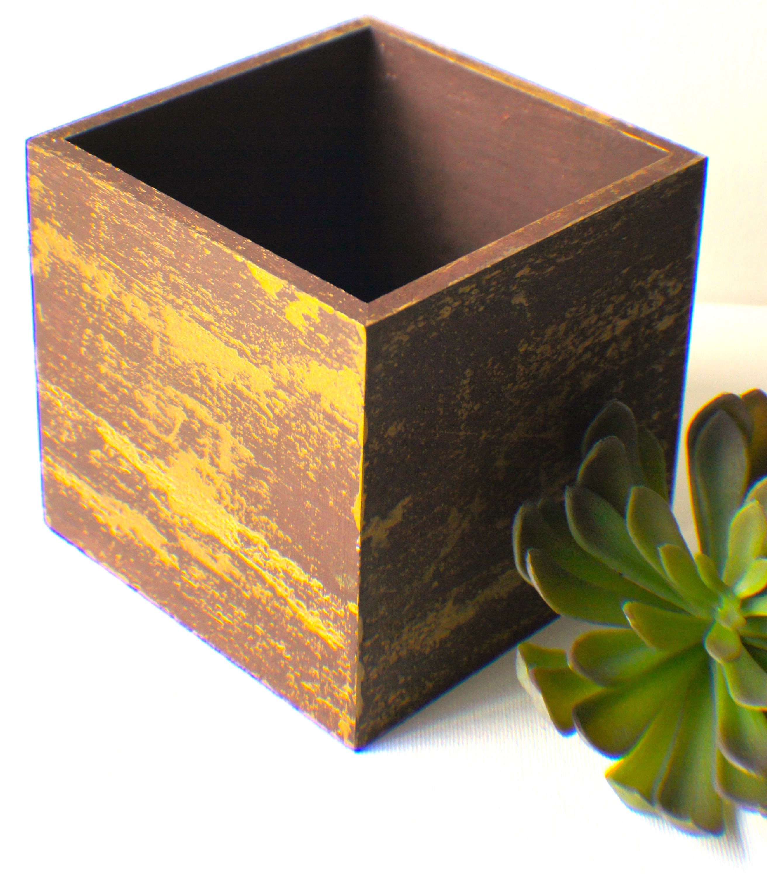 wood box wooden boxes vase succulent planter wedding Etsy