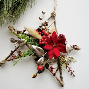 Christmas Ornament, Flower arrangement, Silk Flower Arrangement, Christmas Arrangement, Star Ornament, Christmas Decor,