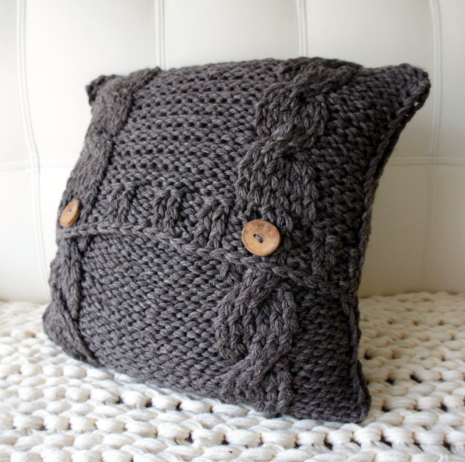 Cable Knit Pillow Cover Pillow Cover Decorative Pillow Etsy