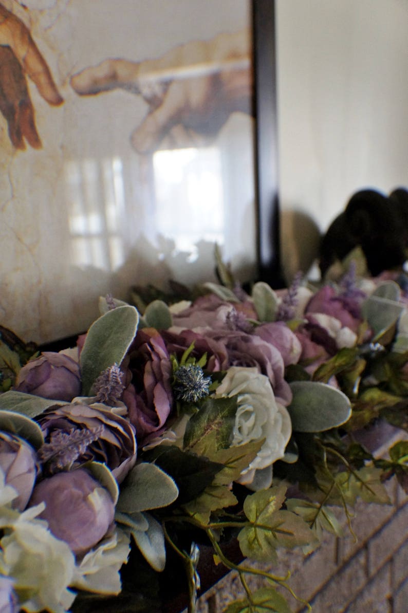 Mantel Swag Floral Swag Lavender Swag Fireplace Swag Etsy UK