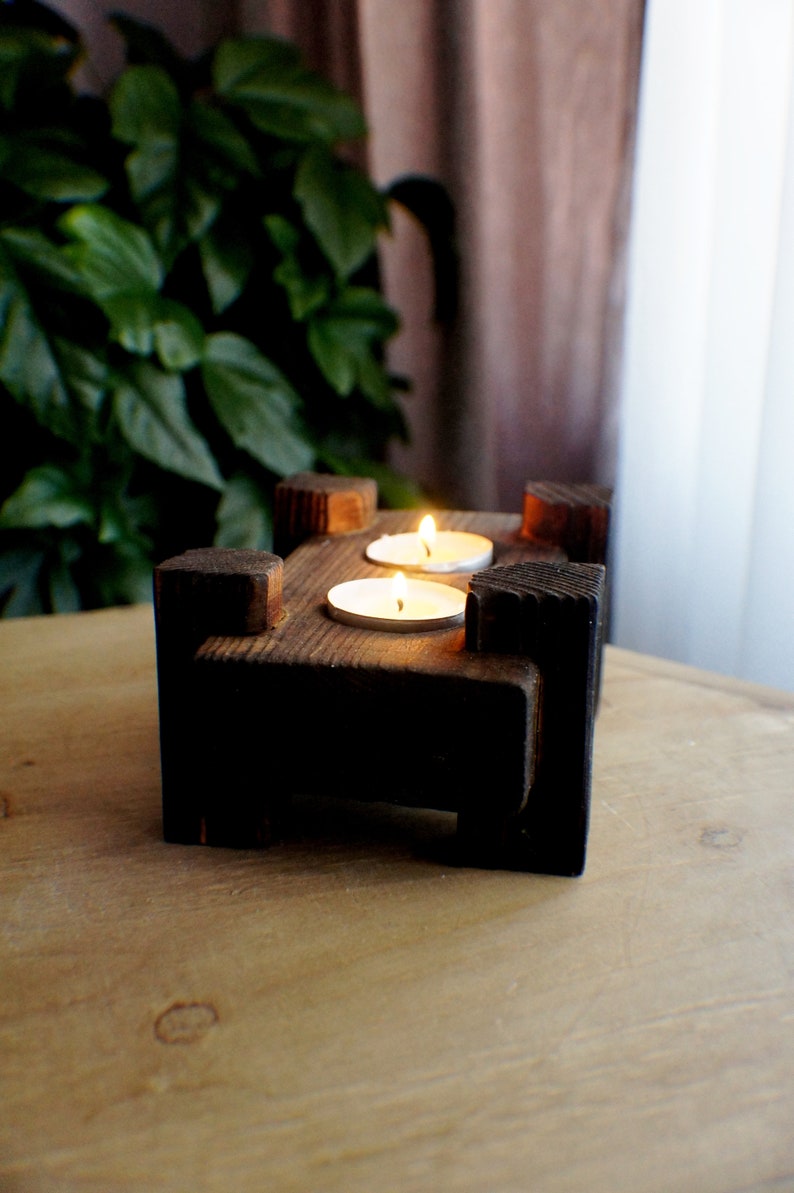 Wood Candle Holder Wedding Center Pieces Wooden Candle Etsy Canada