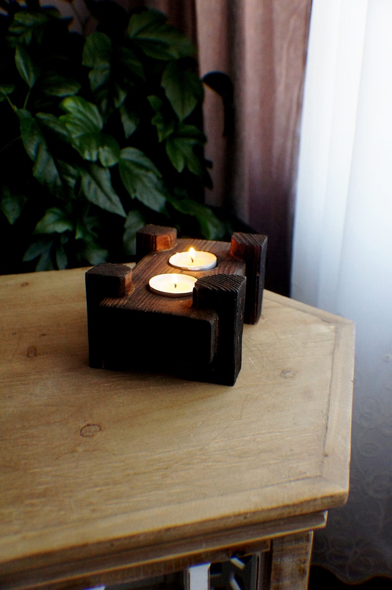 Wood Candle Holder Wedding Center Pieces Wooden Candle Etsy Canada