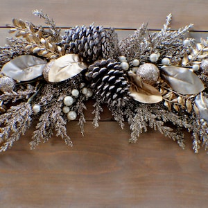 Christmas Garland, Christmas Arrangement, Christmas Swag, Door Wreath, Fireplace Swag Table Centerpiece Christmas Gift