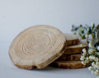 Wood Coasters Set of 5, Wooden Coasters, Drink Coasters, Rustic Table Decor, Farmhouse Table Decor, Olive Wood Rustic Decor, Cabin Decor