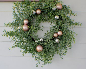 Christmas Wreath, Farmhouse Wreath, Boxwood Wreath, Eucalyptus Wreath, Mantel Wreath, Indoor Wreath, Housewarming Gift, Winter Wreath