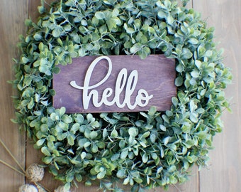 Boxwood Welcome Wreath, Welcome Wreath, Front Door Wreaths, Wreath Front Door, Year Round Wreath, Country Wreath, Fall Wreath, Thanksgiving