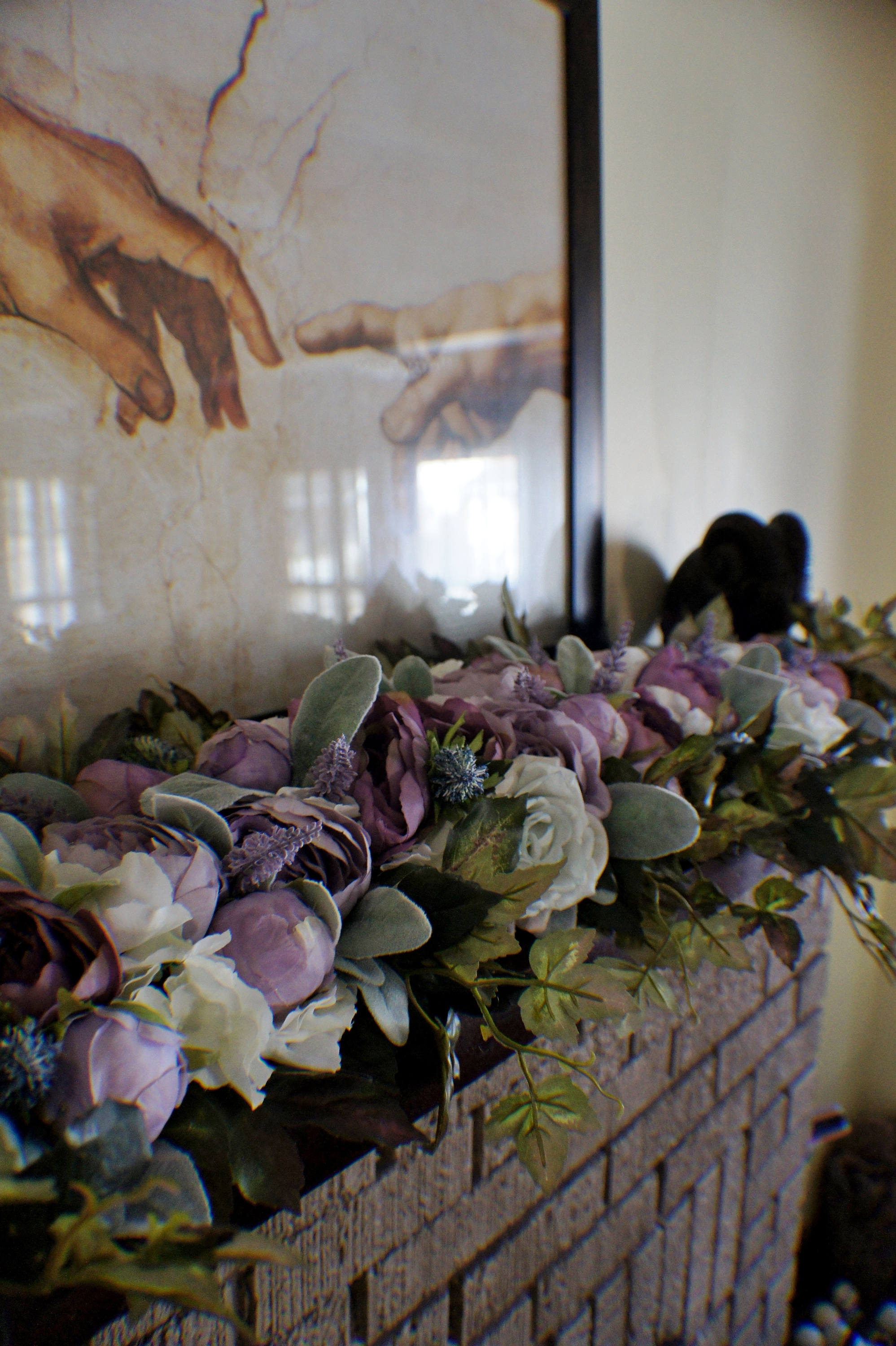 Mantel Swag Floral Swag Lavender Swag Fireplace Swag Etsy