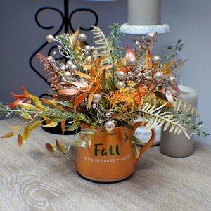 Fall flower arrangement, Berries Arrangement, Greenery Arrangement, Fall Thanksgiving Arrangement, Table Centerpiece, Housewarming