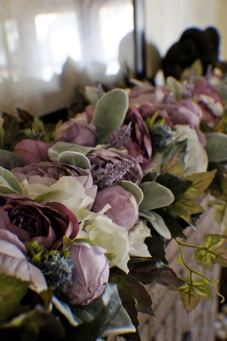 Mantel Swag Floral Swag Lavender Swag Fireplace Swag Etsy