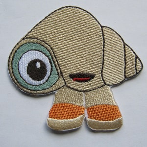 Adorable Shell Wearing Shoes Embroidered Patch, Movie Patch, Gift For Him, Gift For Her, Birthday Gift, Snail, Shells, Cute Patch