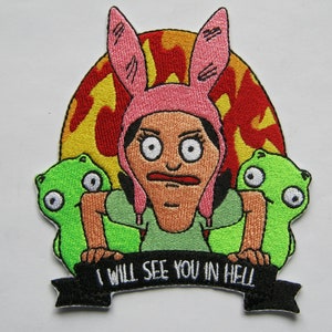 Louise Kuchi Embroidered Patch: Burgers TV Show, Sarcastic Gift