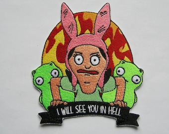 Bob's Burgers, Louise & Kuchi See You In Hell Embroidered Patch