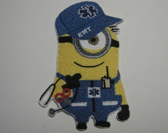 EMT Minion Embroidered Patch, Emergency Medical Technician, Gift For Him Or Her, Birthday, Graduation