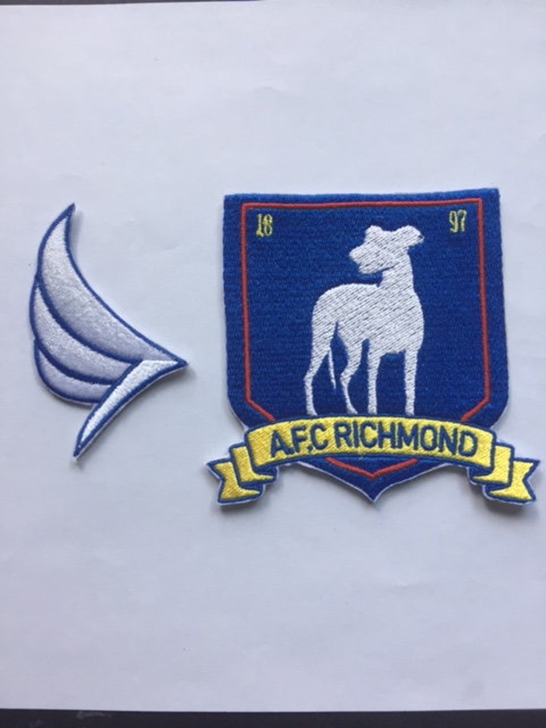 TV Soccer Coach Combo Team Logo Wings Embroidered Patches Etsy