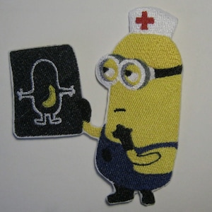 Geborduurd Minion-verpleegkundigenembleem, voor zorgmedewerkers