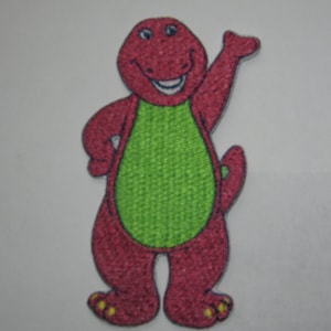 Dinosaurier In Fuchsia Gesticktes Aufbügler, Kinder TV-Show Patch, Dinosaurier, Geburtstagsgeschenk, Kinder-TV-Show