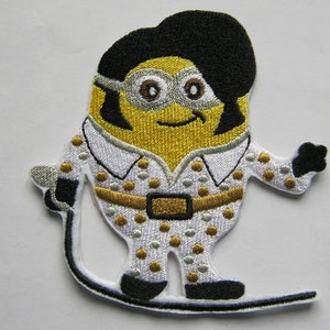 Elvis Yellow Cartoon Character Embroidered Patch, Gift For Him Or Her, Birthday Gift, Music, Las Vegas, King, Rock & Roll, Singer, Singers
