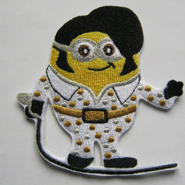 Elvis Minion Embroidered Patch, Gift For Him, Gift For Her, Birthday Gift, Music, Las Vegas, King, Rock & Roll, Singer, Singers