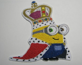 King Yellow Cartoon Character Embroidered Patch, Movie, Gift For Her Or Him, Coronation, Travel, Souvenir, London, England, UK