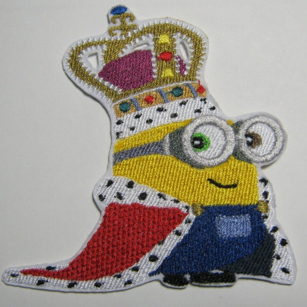Minion King Embroidered Patch, Movies, Gift For Her, Gift For Him, Coronation, King Charles III, Travel Patch, Souvenir, London, England