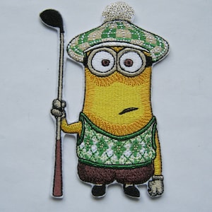 Minion Golfer Embroidered Patch: Golf Fan