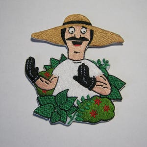 Bob The Gardener Embroidered Patch, Bob's Burgers TV Show, Gift For Him Or Her