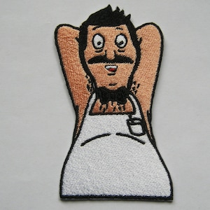 Bob Dancing Embroidered Patch, Burgers TV Show Patch, Gift For Him, Gift For Her, Birthday Gift, Funny, Louise, Hell, Aprons