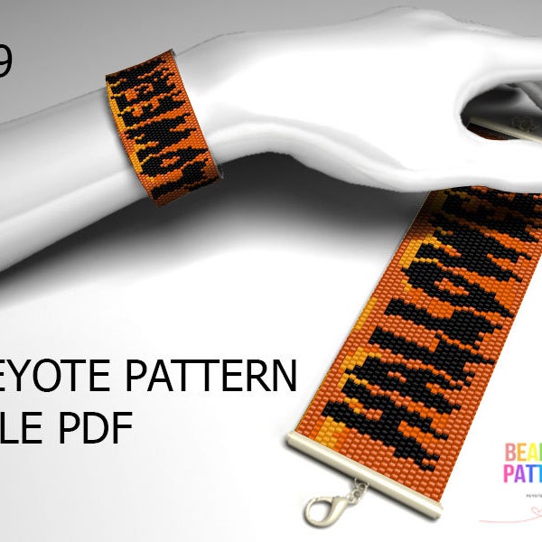 199, Halloween celebrate peyote pattern, miyuki delica beads patterns, digital pdf