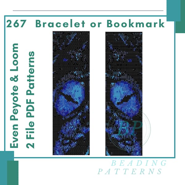 Dragon eye peyote loom, Patterns stitch woven loom, tutorial bracelets, instant file pattern, 267