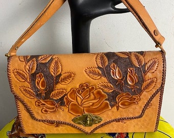 Vintage Tooled Leather Purse