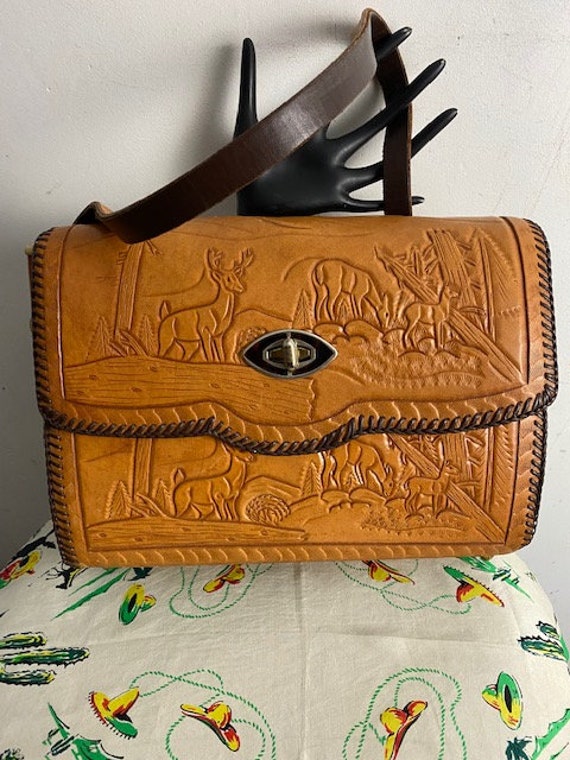 Vintage Tooled Leather Purse