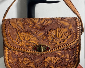 Vintage Tooled Leather Purse