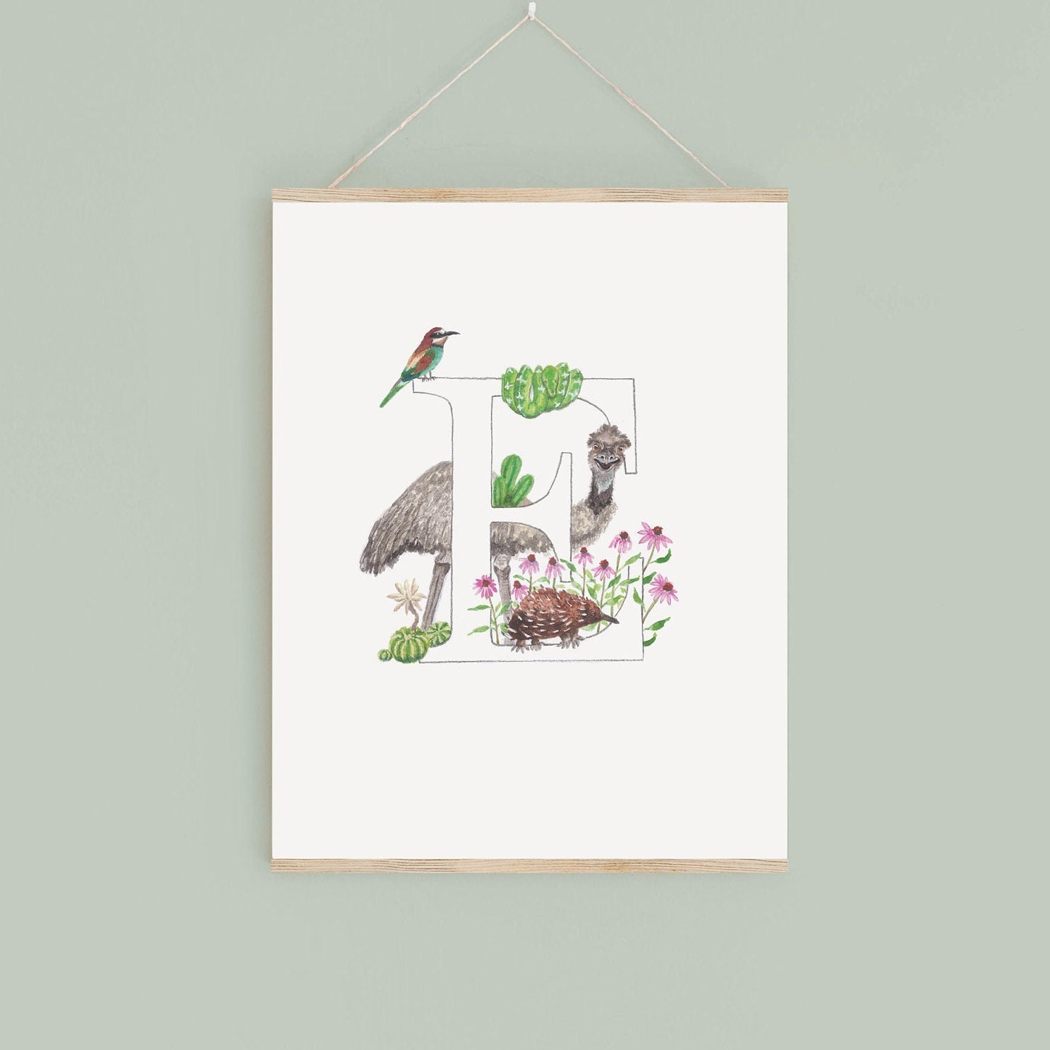 Houten Letter E Wit 17x20cm Decoraties