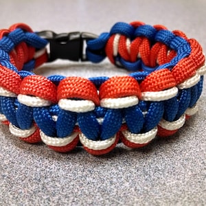 Red, White and Blue Paracord Survival Bracelet