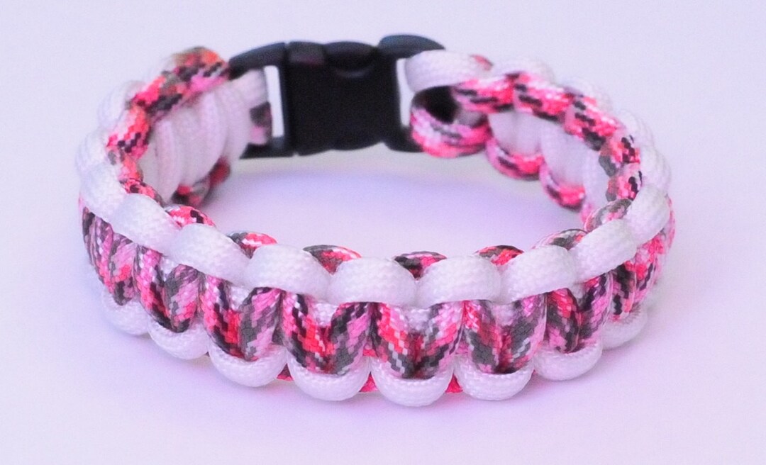 Pink Camo Paracord Survival Bracelet Etsy