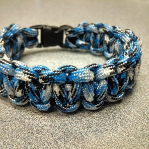 Arctic Blue Camo Paracord Survival Bracelet