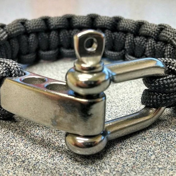 Gray Adjustable Paracord Survival Bracelet