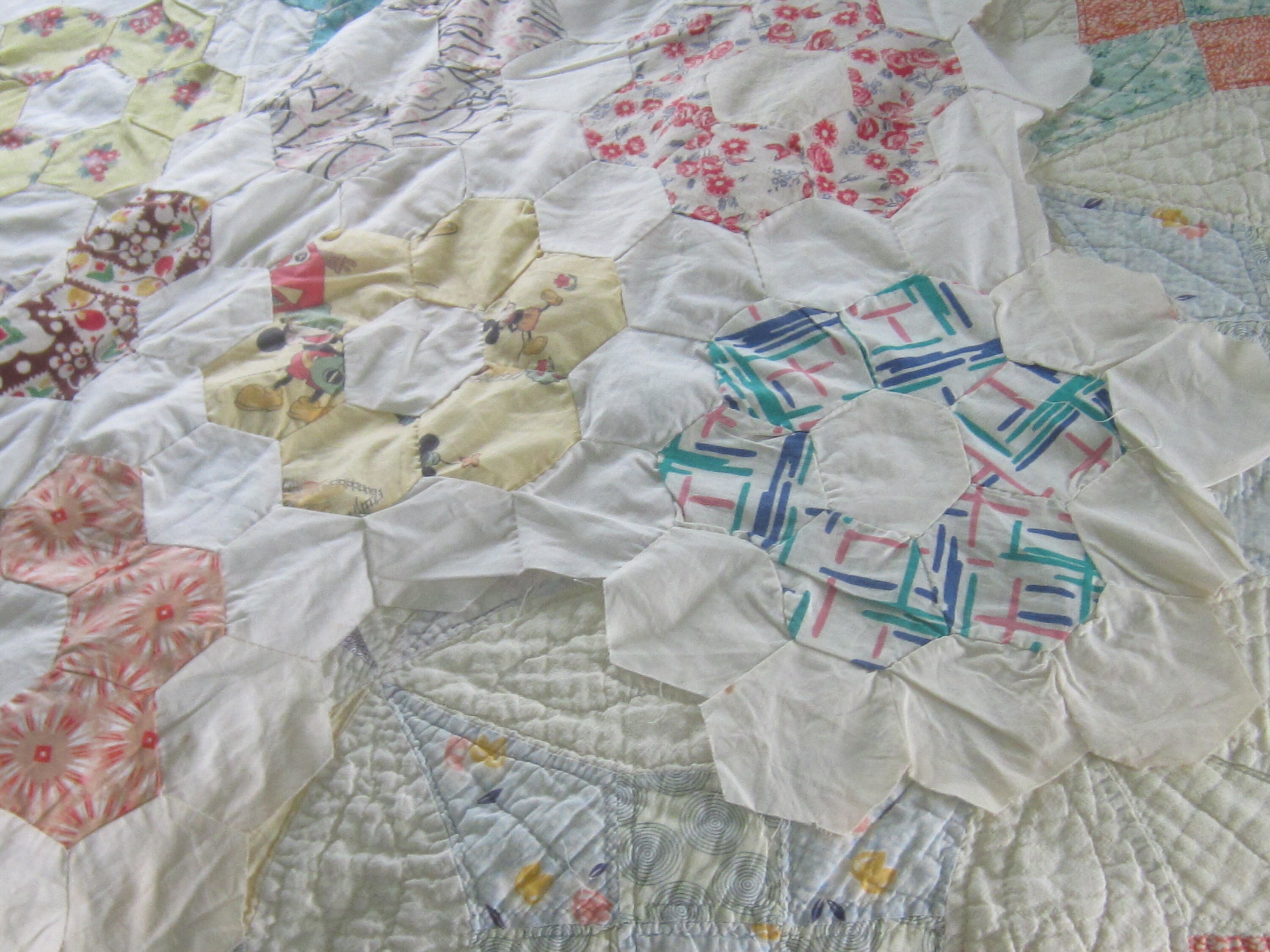 Quilt TOP entzückende Vintage Multi Großmütter Blumengarten | Etsy