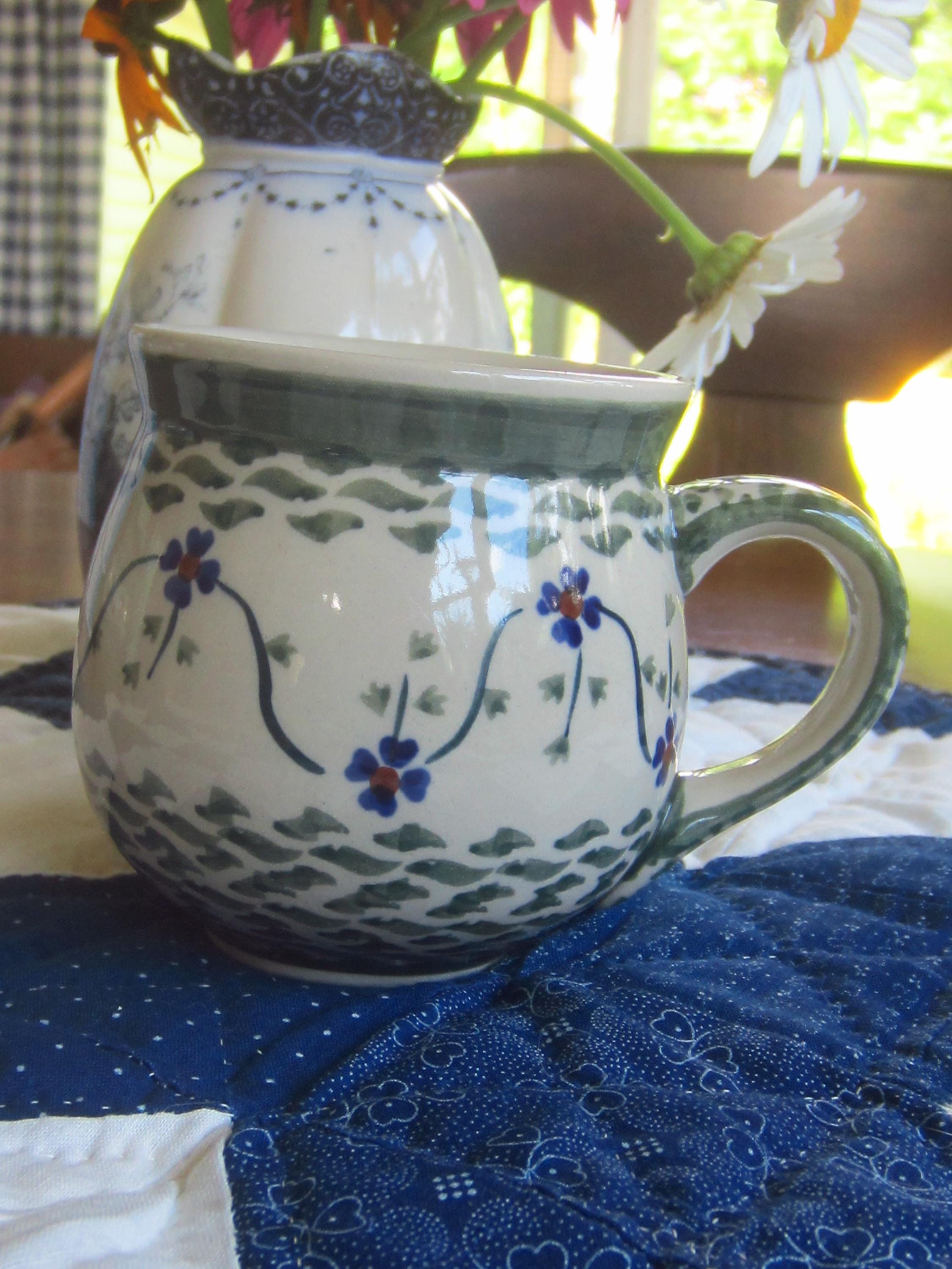 ○M355 ○ポーランド製 輪花型プレート【未使用】大皿 手描き Polish