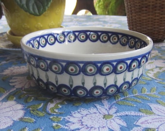 Charming Boleslawiec Polish Pottery Cereal Soup Bowl 6 X 2.25”