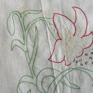 20 prachtige antieke handgeborduurde bloemquiltblokken 9,5&quot;