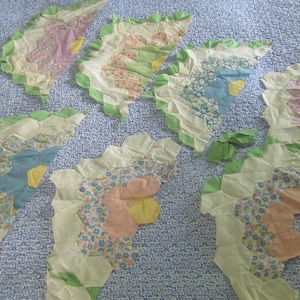 Antique quilt grandmothers flower garden - Etsy 日本