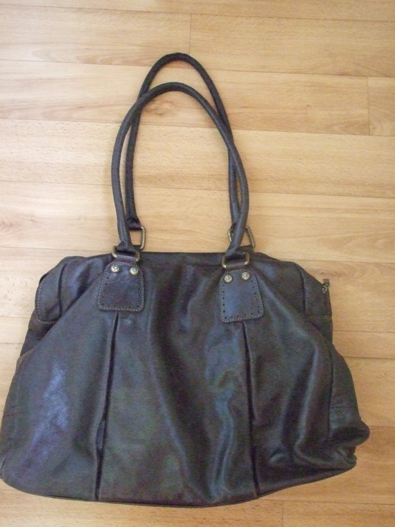 black leather designer purse