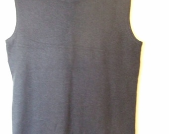 Vintage Adagio Top, black sleeveless sweater, pullover, blouse, made in Italy, silk, designer, vintage fashion, retro clothing