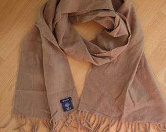 Designer quality GANT 100% lambswool made in Italy scarf Schal beige retro